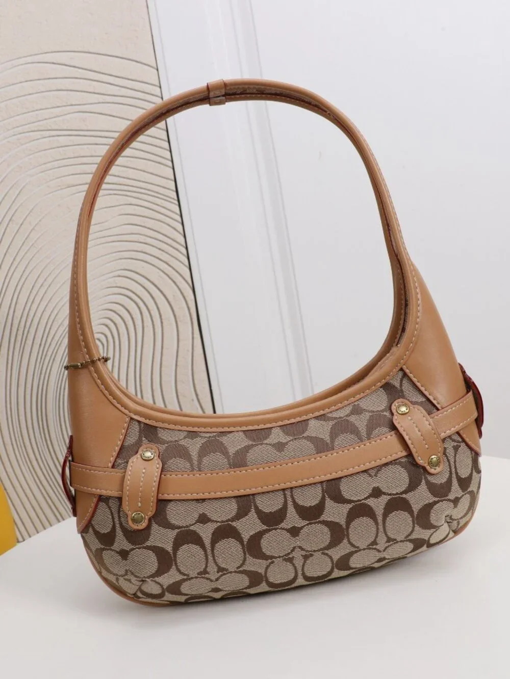 COACH Belted Ergo 26 Shoulder Bag (Brown)